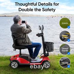 Scooter de mobilité à 4 grandes roues fauteuil roulant électrique pliable scooters de voyage