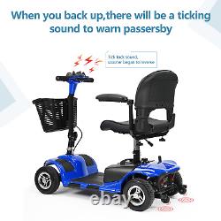 Scooter de mobilité à 4 roues 2024 Fauteuil roulant électrique pliable Trottinettes électriques pour adultes