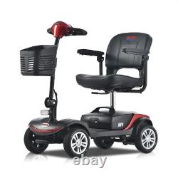 Scooter de mobilité à 4 roues Chaise roulante électrique Compact Dispositif de voyage pour adulte
