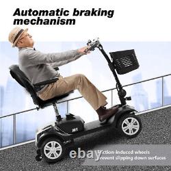 Scooter de mobilité à 4 roues Fauteuil roulant électrique compact avec éclairage LED