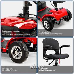 Scooter de mobilité à 4 roues, chaise roulante électrique, appareil compact de voyage pour adulte.