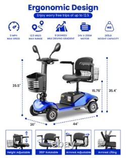 Scooter de mobilité à 4 roues électrique pliant pour fauteuil roulant 2025 pour voyages à domicile