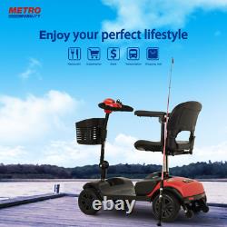 Scooter de mobilité à 4 roues, fauteuil roulant électrique, appareil compact de voyage pour adultes