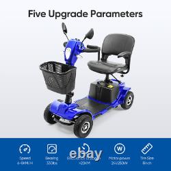 Scooter de mobilité à 4 roues fauteuil roulant électrique appareil compact pour personnes âgées