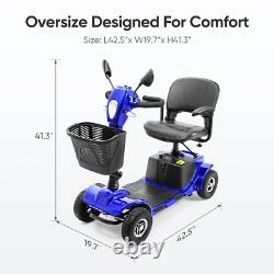 Scooter de mobilité à 4 roues fauteuil roulant électrique appareil compact pour personnes âgées
