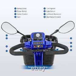 Scooter de mobilité à 4 roues fauteuil roulant électrique appareil compact pour personnes âgées