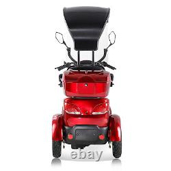 Scooter de mobilité à 4 roues, fauteuil roulant électrique compact avec abri