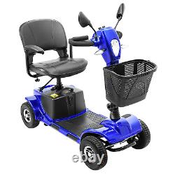 Scooter de mobilité à 4 roues, fauteuil roulant électrique compact avec miroir, neuf.