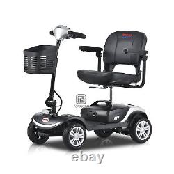 Scooter de mobilité à 4 roues, fauteuil roulant électrique compact pour adulte, dispositif électrique de voyage.
