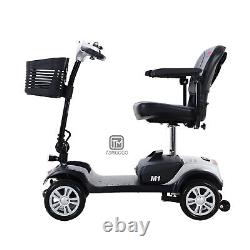 Scooter de mobilité à 4 roues, fauteuil roulant électrique compact pour adulte, dispositif électrique de voyage.