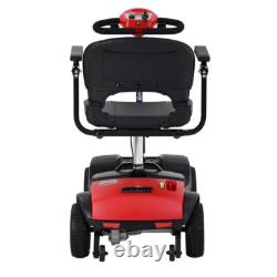 Scooter de mobilité à 4 roues, fauteuil roulant électrique, dispositif compact pour adultes en voyage