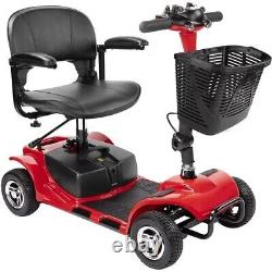 Scooter de mobilité à 4 roues, fauteuil roulant électrique pliable pour adultes.