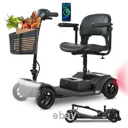Scooter de mobilité à 4 roues fauteuil roulant électrique pliant pour la maison et les voyages