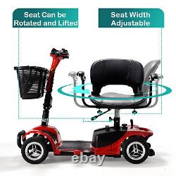 Scooter de mobilité à 4 roues, fauteuil roulant électrique pour adultes, personnes âgées