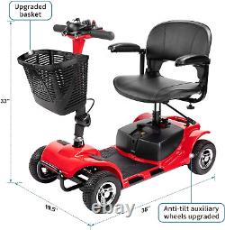 Scooter de mobilité à 4 roues, fauteuil roulant électrique pour personnes âgées avec handicap