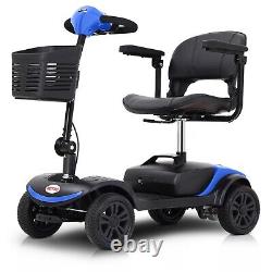 Scooter de mobilité à 4 roues, fauteuil roulant motorisé compact pour les déplacements.