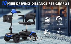Scooter de mobilité à 4 roues, fauteuil roulant motorisé, dispositif électrique pour une conduite quotidienne facile.