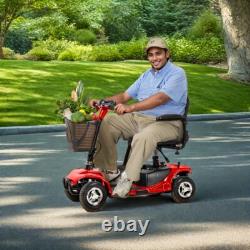 Scooter de mobilité à 4 roues, fauteuil roulant pliant électrique, scooter de voyage avec sièges pivotants US