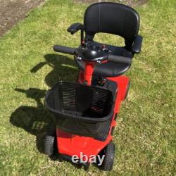 Scooter de mobilité à 4 roues pliant, capacité de charge de 120 kg (rouge)