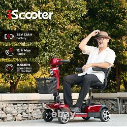 Scooter de mobilité à 4 roues pour adulte, fauteuil roulant électrique pliable avec panier, États-Unis