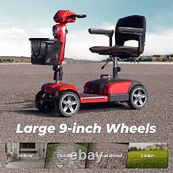 Scooter de mobilité à 4 roues pour adulte, fauteuil roulant électrique pliable avec panier, États-Unis
