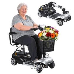 Scooter de mobilité à 4 roues pour adultes et seniors, léger et pliable, vitesse de 5 mph