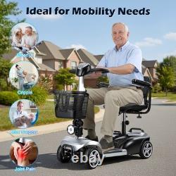 Scooter de mobilité à 4 roues pour adultes et seniors, léger et pliable, vitesse de 5 mph