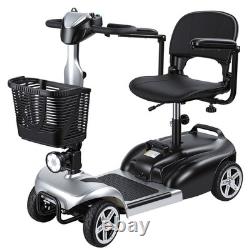 Scooter de mobilité à 4 roues pour adultes et seniors, léger et pliable, vitesse de 5 mph