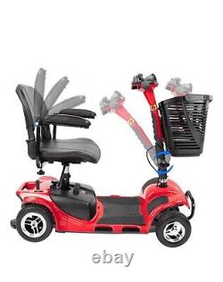 Scooter de mobilité à quatre roues pour personnes âgées, fauteuils roulants électriques pliables