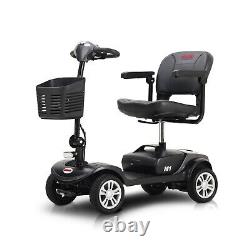 Scooter de mobilité avec moteur de 300W, Scooter de mobilité électrique à 4 roues pour voyager, gris