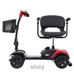 Scooter de mobilité compact à 4 roues - Fauteuil roulant électrique pliable pour les personnes âgées