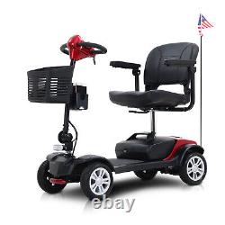 Scooter de mobilité compact à 4 roues, fauteuil roulant électrique pliant extérieur, 300W