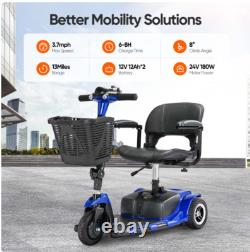 Scooter de mobilité électrique Morrean à 3 roues, avec éclairage et pliable pour les voyages