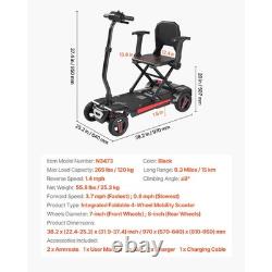 Scooter de mobilité électrique Uimoso à 4 roues avec design pliable pour un transport facile