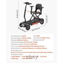 Scooter de mobilité électrique Uimoso à 4 roues avec pliage automatique et télécommande