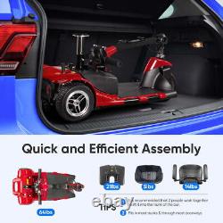 Scooter de mobilité électrique à 3 roues pliable fauteuil roulant électrique