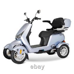 Scooter de mobilité électrique à 4 roues 1000W tout terrain pour seniors à 3 vitesses