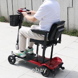 Scooter de mobilité électrique d'occasion TopMate 4 roues pour seniors légers rouge