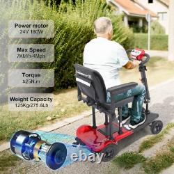 Scooter de mobilité électrique d'occasion TopMate 4 roues pour seniors légers rouge