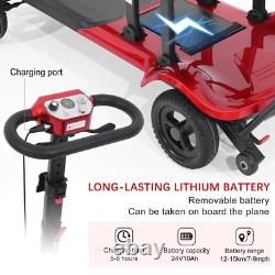 Scooter de mobilité électrique d'occasion TopMate 4 roues pour seniors légers rouge