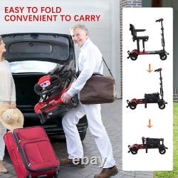 Scooter de mobilité électrique d'occasion TopMate 4 roues pour seniors légers rouge