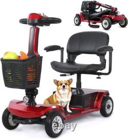 Scooter de mobilité électrique pliable à 4 roues pour adultes dispositif de fauteuil roulant