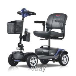 Scooter de mobilité électrique pliable à 4 roues pour fauteuil roulant, compact pour voyager à l'extérieur en SUV.
