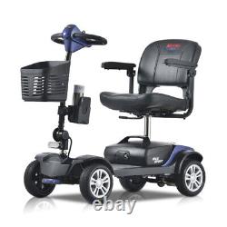 Scooter de mobilité électrique pliable à 4 roues pour fauteuil roulant, voyage extérieur en SUV compact.