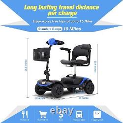 Scooter de mobilité électrique pliable à quatre roues et fauteuil roulant compact pour la route