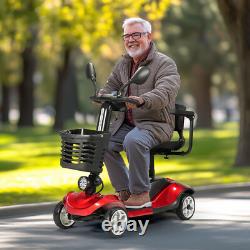 Scooter de mobilité électrique pliant à 4 grandes roues, fauteuil roulant électrique, scooters de voyage