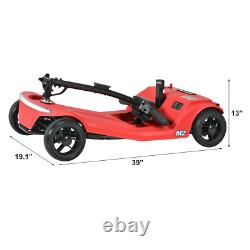 Scooter de mobilité électrique portable 4 roues fauteuil roulant pliable E-scooter 20 miles