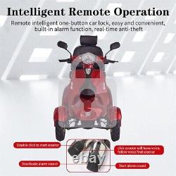 Scooter de mobilité électrique tout-terrain à 4 roues de service intensif capacité de 500lbs pour les personnes âgées