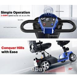 Scooter de mobilité fauteuil roulant électrique 4 roues scooter électrique pliant pour adultes