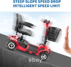 Scooter de mobilité pliable à 4 roues Fauteuil roulant électrique Dispositif pour adulte en déplacement